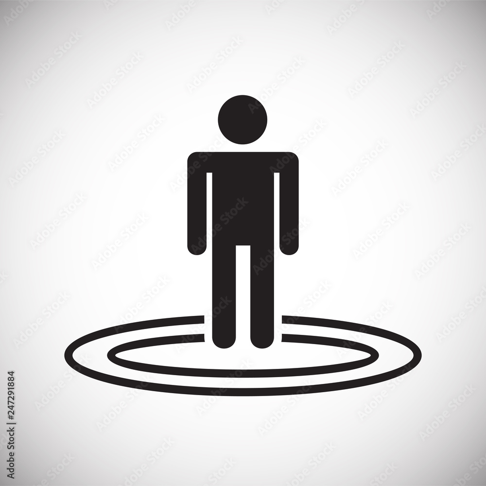 Poster checkpoint person icon on white background for graphic and web design, modern simple vector sign. in