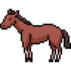 vector pixel art horse