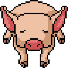 Obraz premium vector pixel art pig