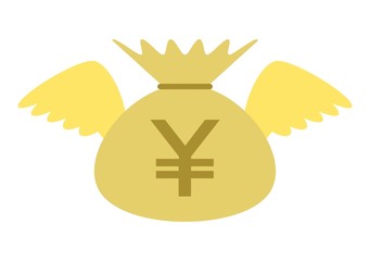 翼の生えた金貨袋