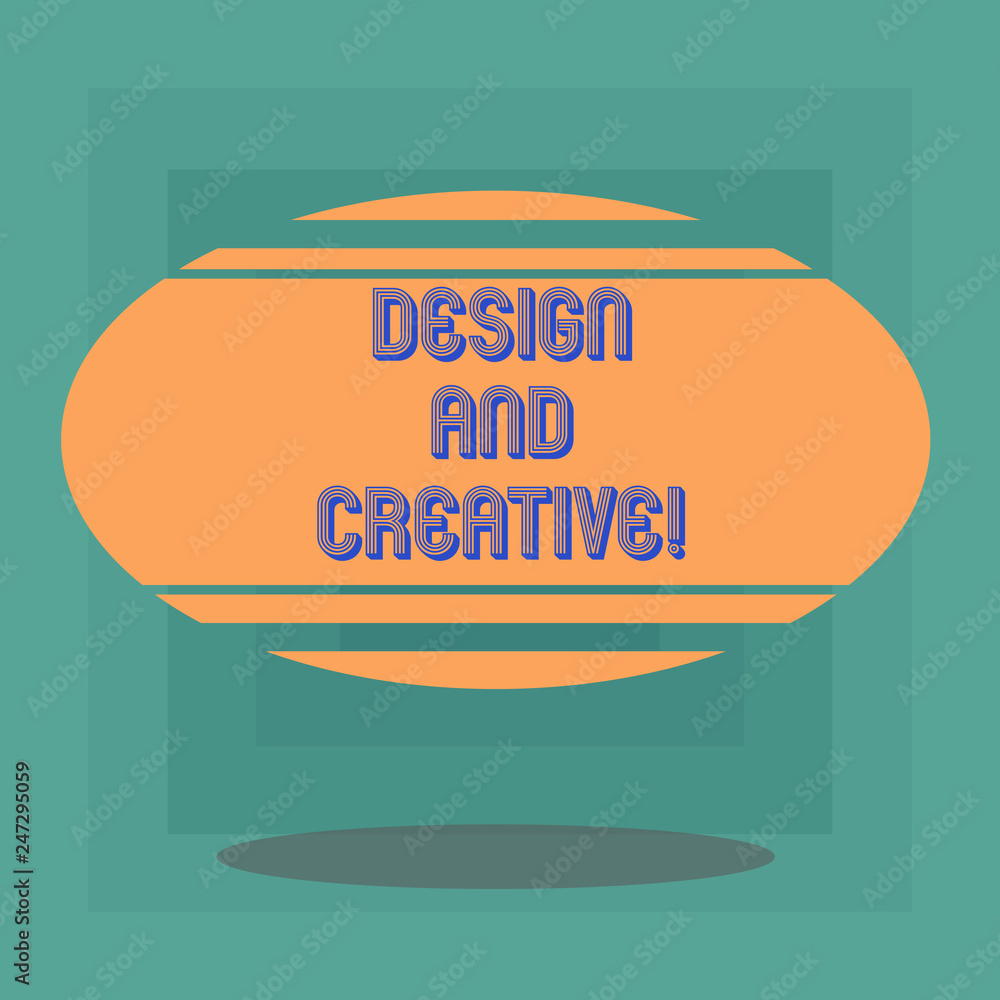Fototapete conceptual hand writing showing design and creative. business photo text involving use imagination o