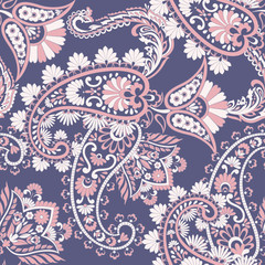 Fototapeta na wymiar Seamless Paisley pattern. Floral vector illustration