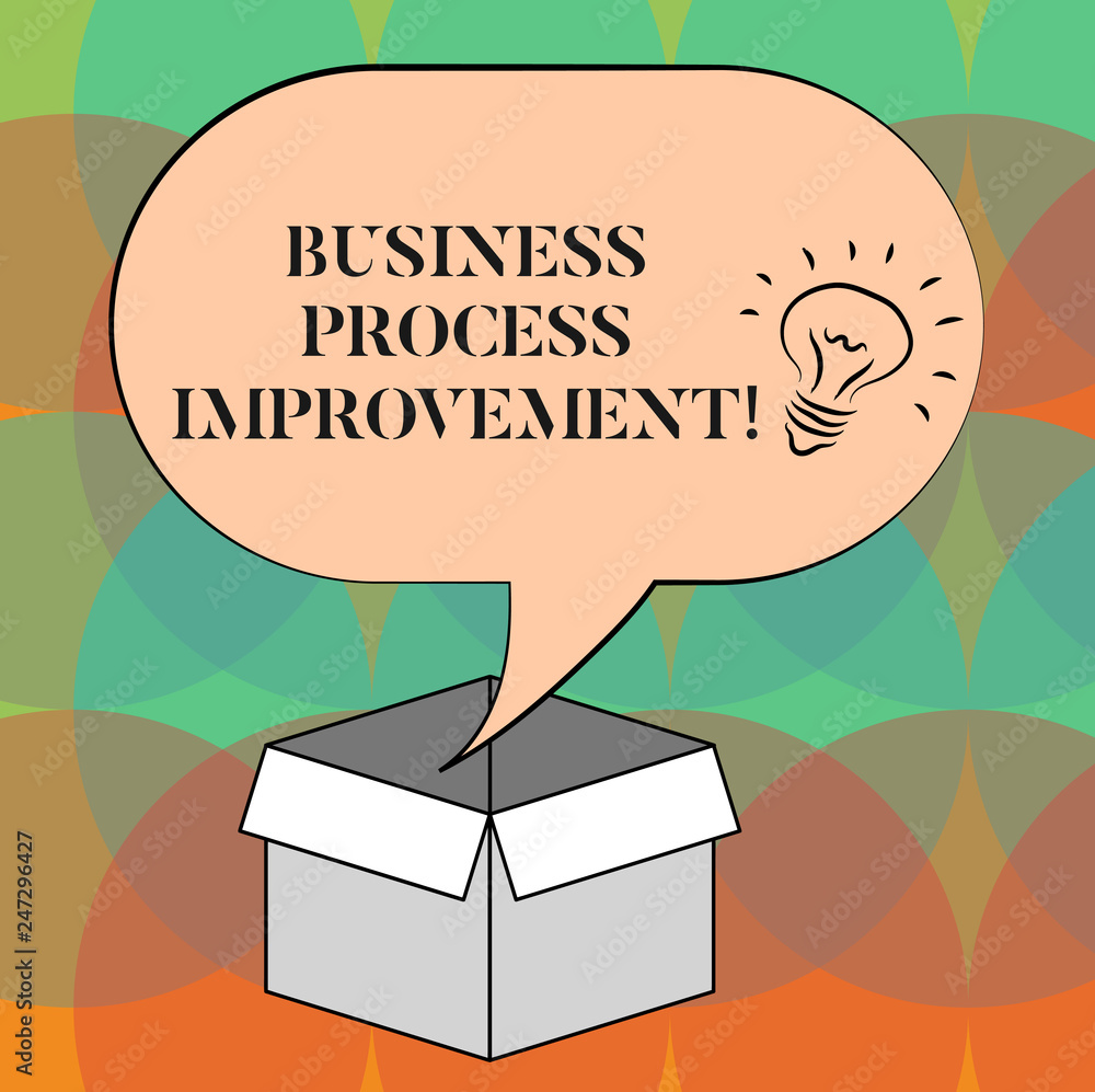 Poster word writing text business process improvement. business concept for optimize process inefficiencies