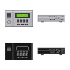 Obraz premium Vector design of office and house logo. Collection of office and system stock vector illustration.