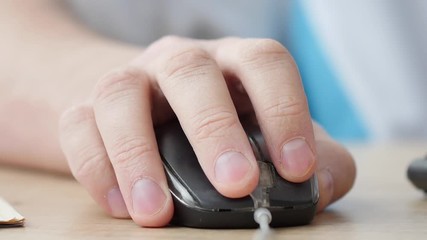 Healthcare and medical concept: Medicine doctor working and using mouse on computer
