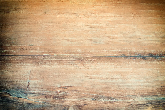 Old grunge dark textured wooden background, The surface of the old brown wood texture, top view brown wood paneling - Image