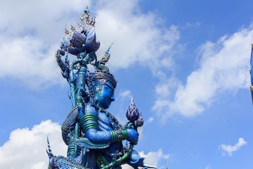 Fototapeta premium Angel statues in fiction in Thai temples