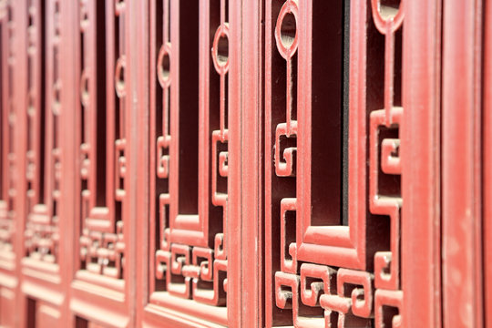 Chinese style wooden lattice Windows