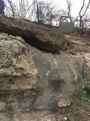 Natural rocks and stone pieces