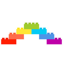 Fototapeta premium colorful children's designer, seven colors of the rainbow