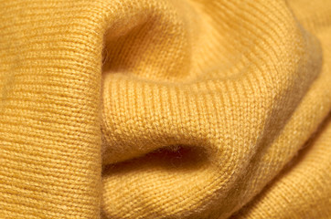 Macro photo of fabric pattern, close up of textile clothing with shallow depth of field