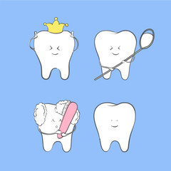tooth cartoon illustration