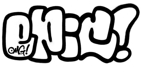 graffiti epic word sprayed in black over white © johnjohnson