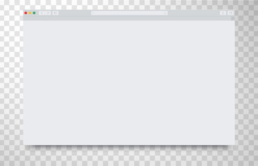 Opened browser window white blank template.