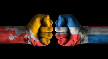 Fototapeta premium Bhutan vs Dominican republic
