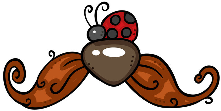 Ladybug on moustache