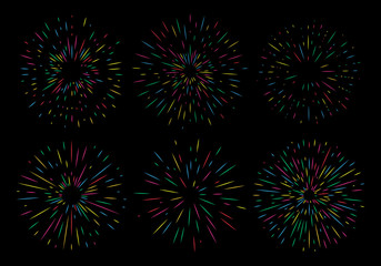 Colorful Holiday Firework on night background