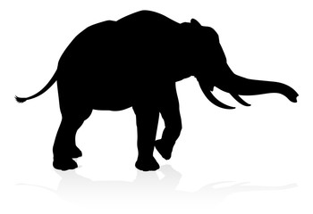 An elephant safari animal silhouette 