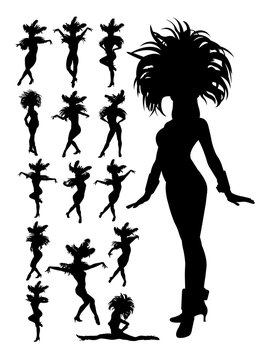 Samba dancer silhouettes. Good use for symbol, logo, web icon, mascot, sign, or any design you want.