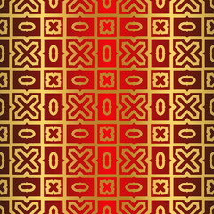 Seamless Modern Pattern. Art-Deco Geometric Background. Graphic Design. Vector Illustration. red gold color