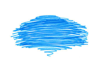 Fototapeta premium Abstract bright blue touches texture on white