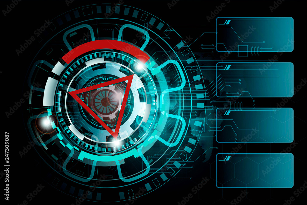 Canvas Prints abstract technology background hi-tech communication concept. sci-fi futuristic hud. illustration of