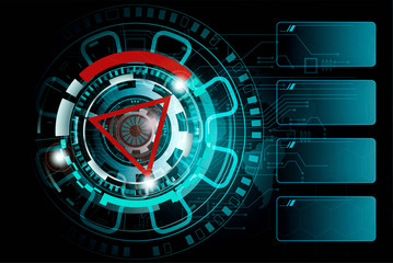 Abstract technology background Hi-tech communication concept. Sci-Fi Futuristic HUD. illustration of scientific visualization