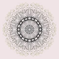 Ethnic, Colorful Henna Mandala Design. Ornament Round Concept. Vector Decorative Illustration Design. Pastel gradient