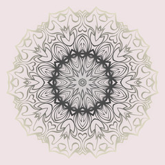 Ethnic, Colorful Henna Mandala Design. Ornament Round Concept. Vector Decorative Illustration Design. Pastel gradient