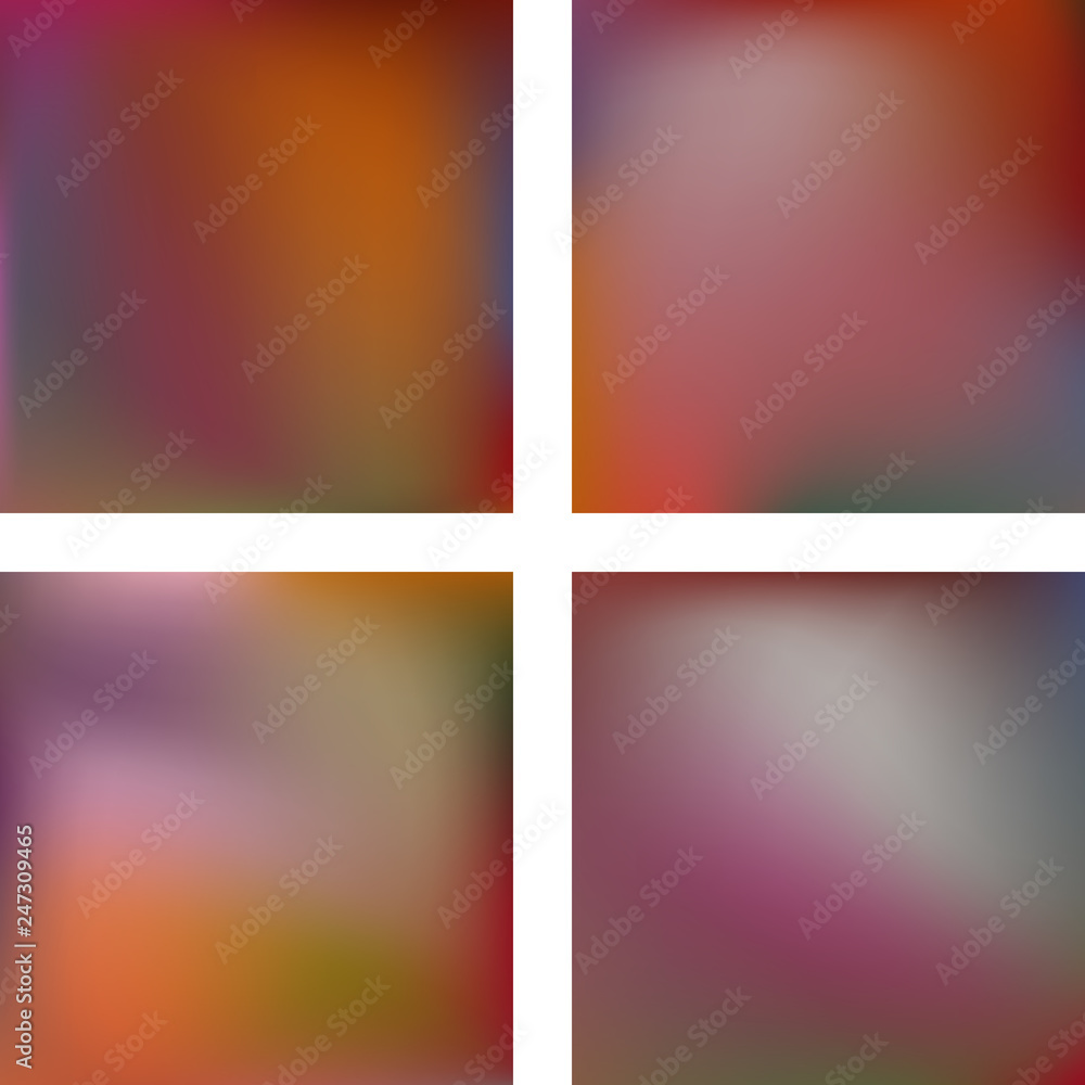 Poster set with abstract blurred backgrounds. vector illustration. modern geometrical backdrop. abstract te