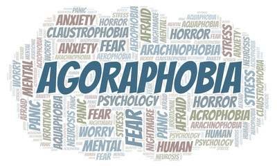 Fototapeta premium Agoraphobia word cloud.