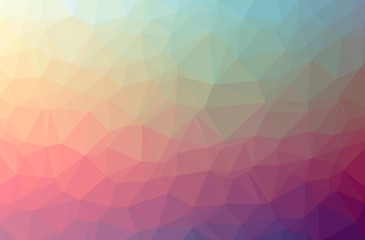Illustration of abstract Pink, Yellow horizontal low poly background. Beautiful polygon design pattern.