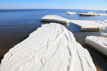 sea ice natural scenery in winter
