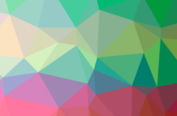 Obraz premium Illustration of abstract Green, Pink, Red, Yellow horizontal low poly background. Beautiful polygon design pattern.