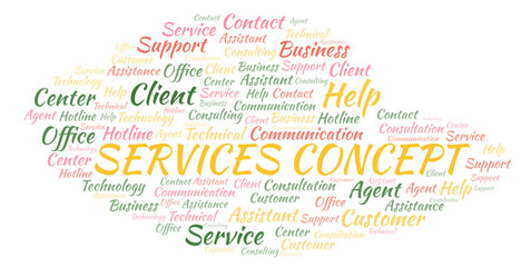 Services Concept word cloud.