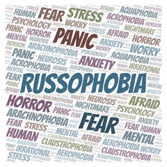 Russophobia word cloud.