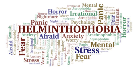 Helminthophobia word cloud.