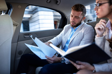 Two business associates having a meeting
