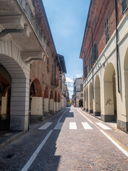 Fototapeta na wymiar Streetr of Crescentino, Piedmont, Italy