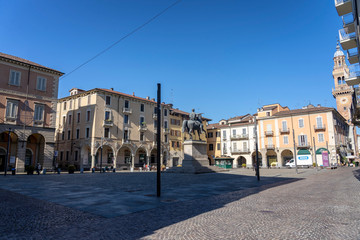 Fototapeta na wymiar Mazzini square in Casale Monferrato, Piedmont