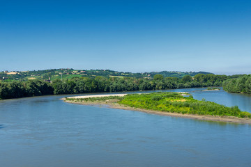 The Po river at Casale Monferrato