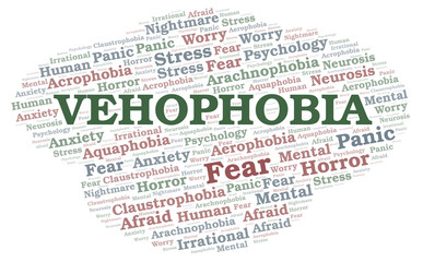 Vehophobia word cloud.