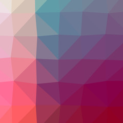 Obraz premium Illustration of abstract low poly pink square background.