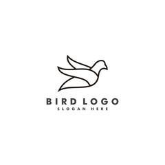 Obraz premium Bird logo template. Animal fly icon design vector