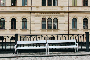 Karlovy Vary, Czech Republic - 04 01 2013: Architecture of Karlovy Vary. View of the streets of...