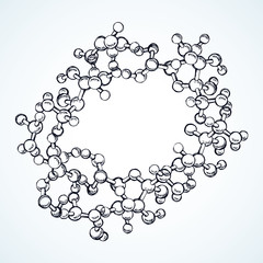 Fototapeta premium Chemical structure. Vector drawing