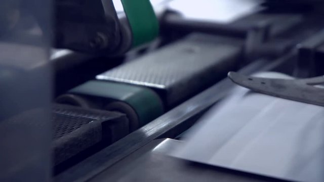 production of white mailing envelopes in the factory printing house