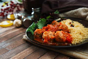 Delicious Provencal and semolina meatballs