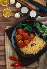 Delicious Provencal and semolina meatballs
