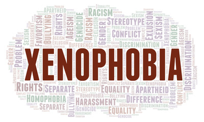 Xenophobia word cloud.